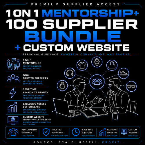100+SUPPLIERS COMPLETE RESELLING BUNDLE