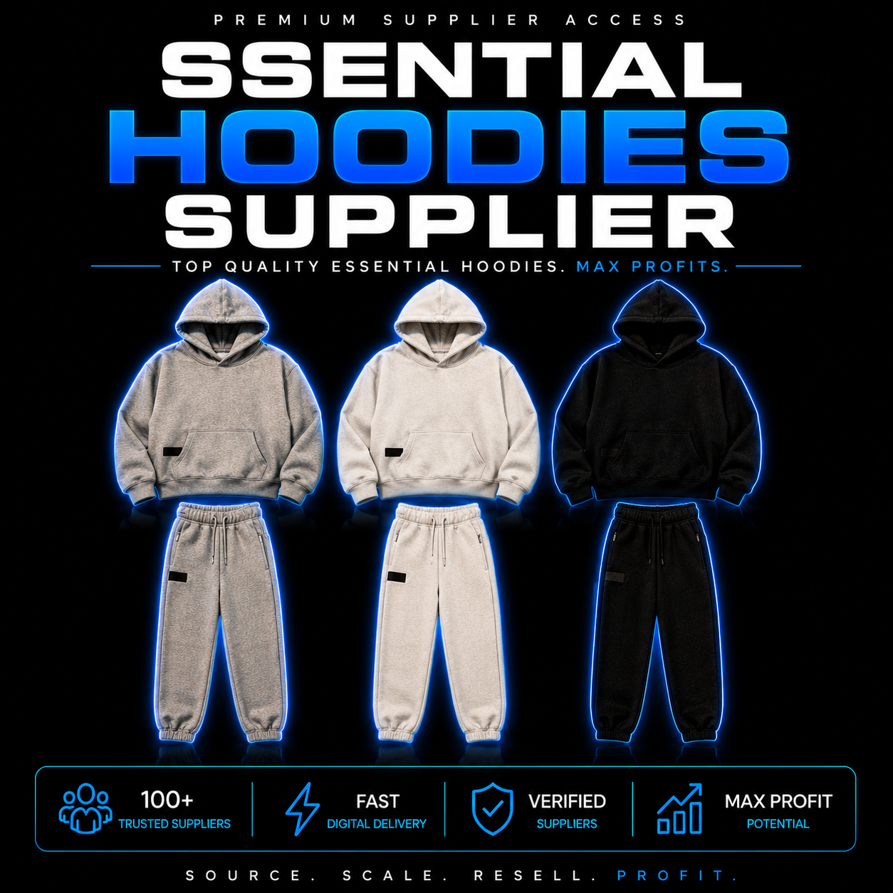 EZZSUPPLYSELLS SSENTIAL Hoodie Digital ACCESS