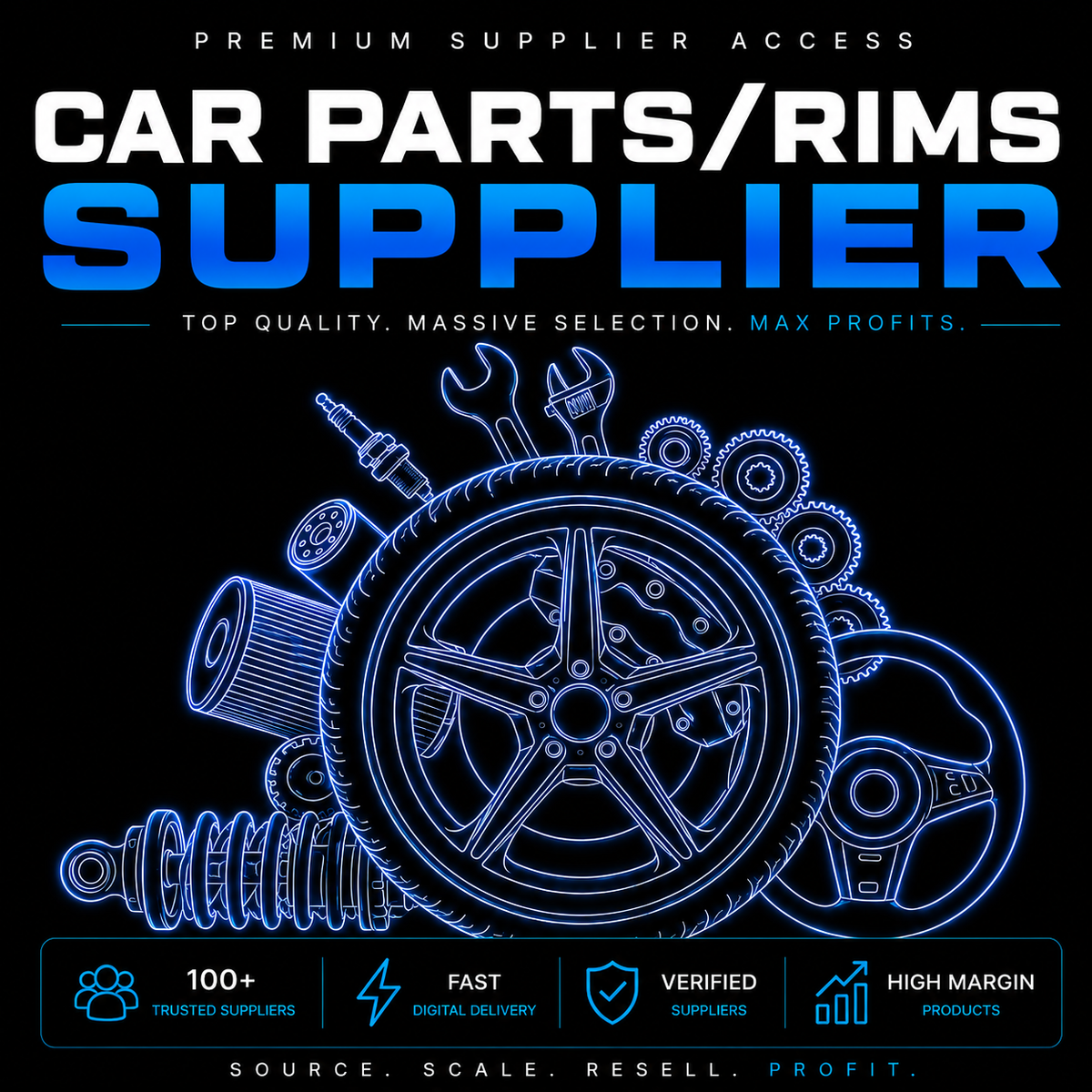 CAR PARTS/ RIMS/STEERING WHEEL SUPPLIER ACCESS